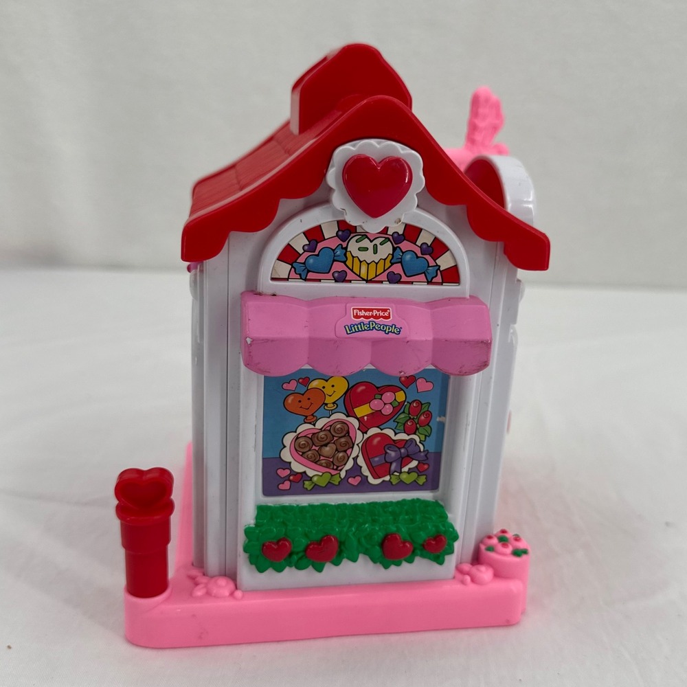 Vintage Fisher-Price Little People Sweet Valentine Bakery Shop Building FP 2003